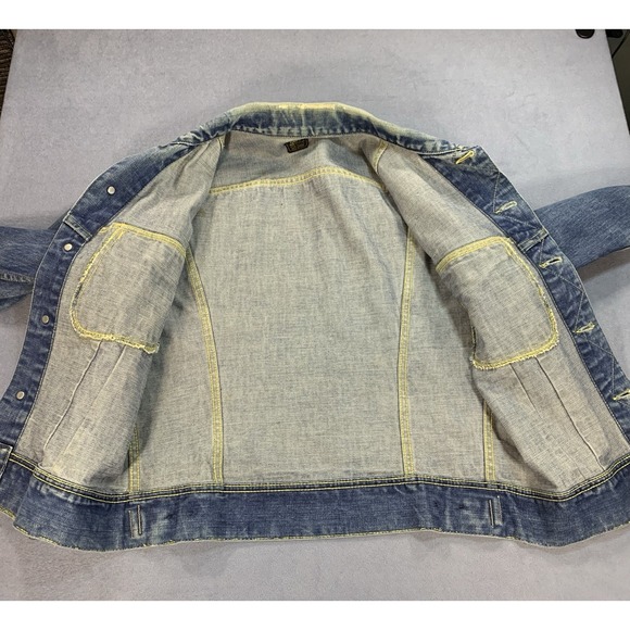 VTG 60's Lee 101-J SANFORIZED UNION MADE Denim Jacket Light Wash 40 R - Picture 7 of 12